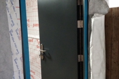 Toilet door fitted
